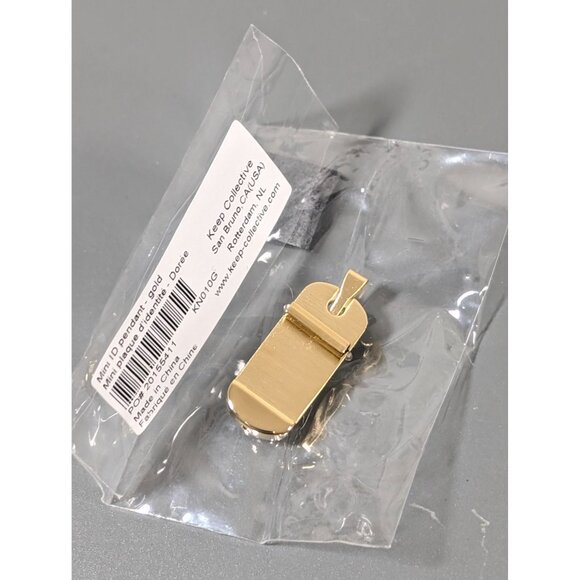 Keep Mini ID Pendant Gold Tone For Slide Charms NEW - Picture 4 of 5